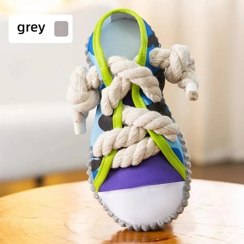 Squeaky slipper with sturdy cotton rope β dental care & fun for dogs - Image 6