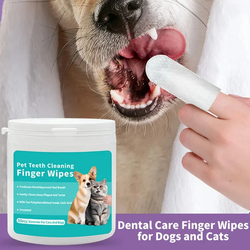 Tooth Cleaning Finger Wipes for Pets - Image 4
